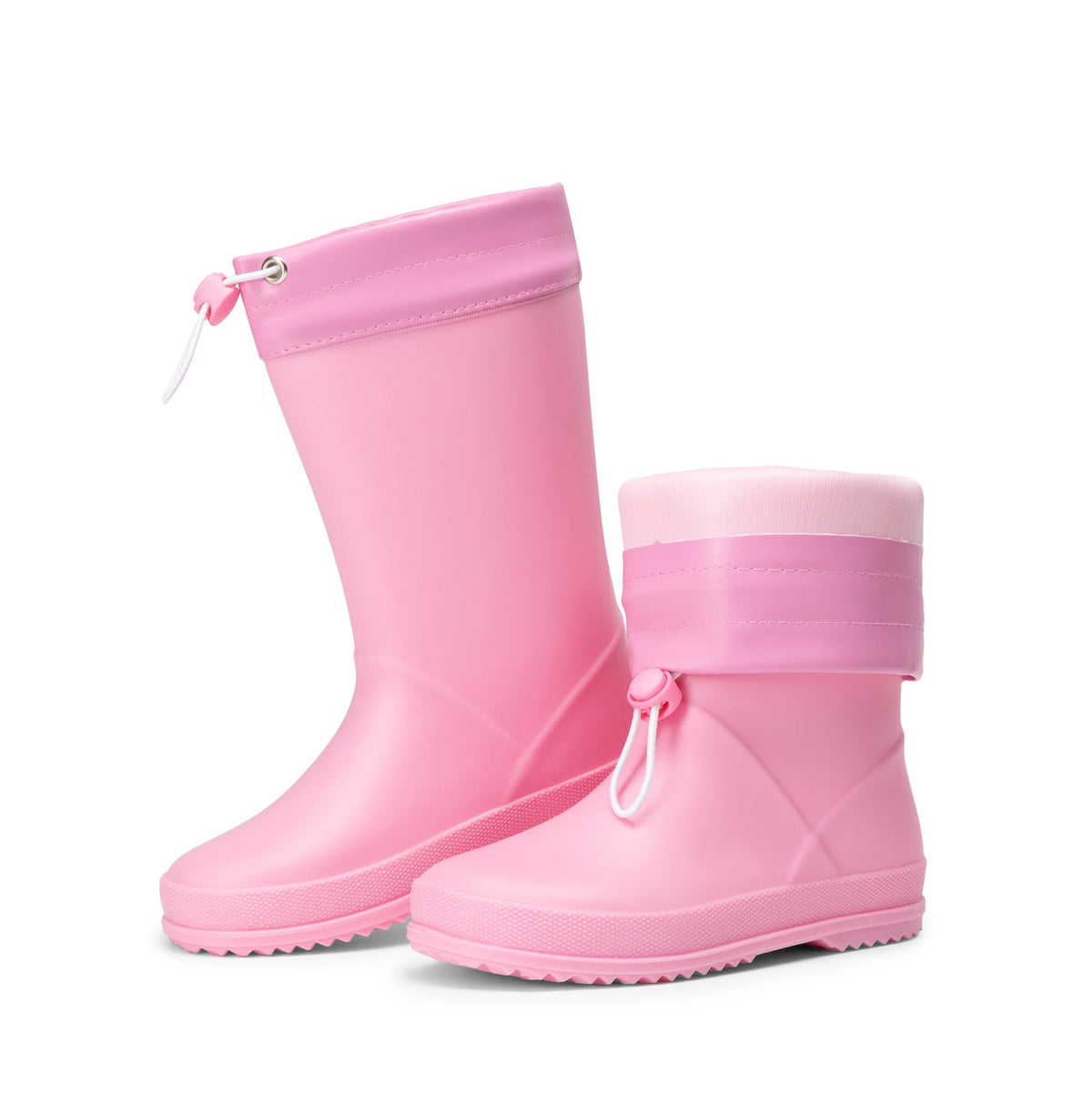 DREAM PAIRS Kids Waterproof Fleece Lined Rain Boots | Lightweight,Non-Slip Outsole,Easy-On,Outdoor Rainy Play,Unisex Boys Girls Toddler