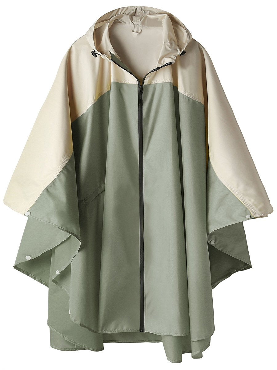 SaphiRose Adult Rain Poncho Waterproof Hooded Zipper Raincoat with Pockets | OEKO-TEX Certified 100% Polyester, Lightweight Packable Storage Pouch, Heat-Sealed Seams, Quick-Dry for Outdoor Hiking