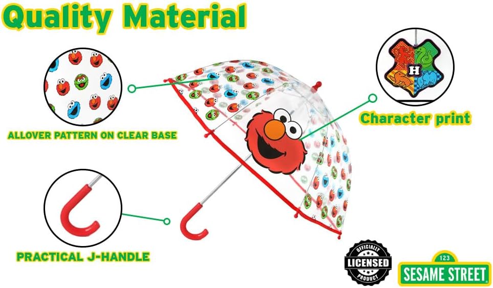 ABG Accessories Kids Umbrella for Boys and Girls Dome clear bubble umbrellas for Rain Windproof & Transparent with Easy Grip Handle Ages 3-10