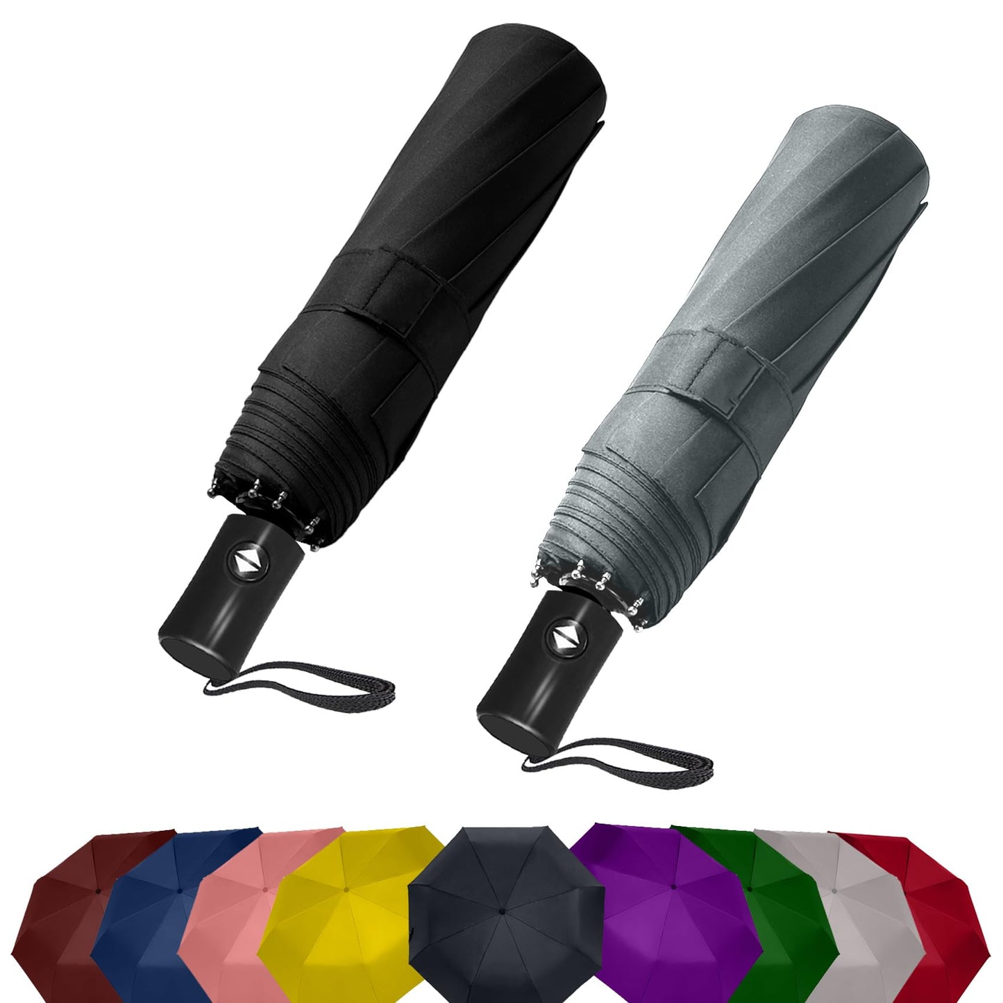 Compact Travel Umbrella - Windproof Auto Open/Close, Small Folding Umbrella for Rain & Sun with UPF50+ - Lightweight Frame, Waterproof - Fits Backpack, Purse, Suitcase.(Garden Butterfly)