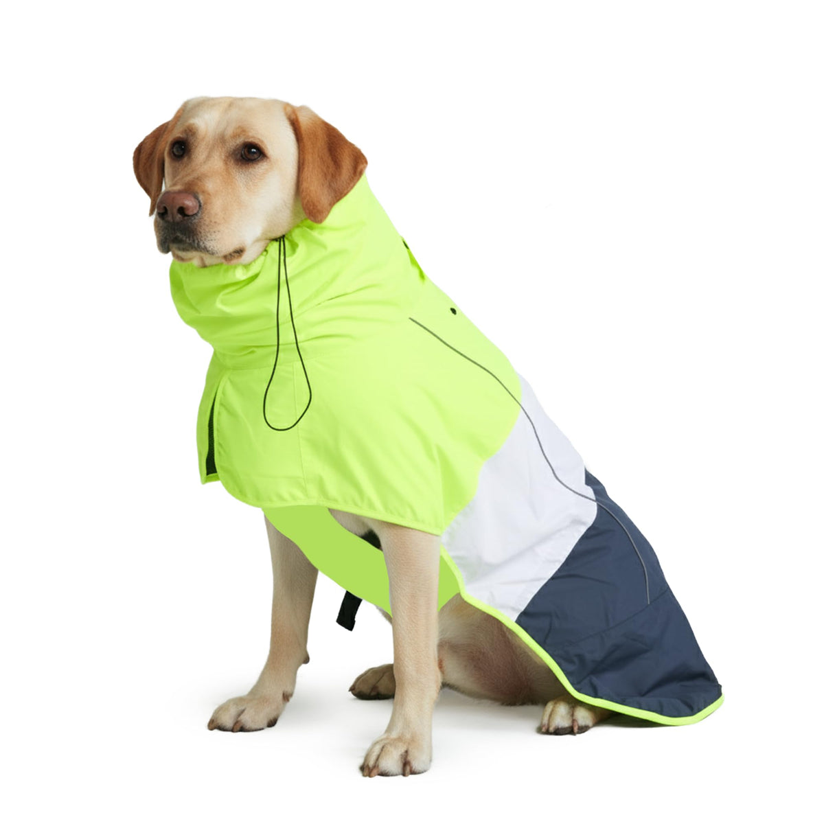 Spark Paws Dog Raincoat - Waterproof Rain Jacket w/Hood, Full Coverage | Waterproof Coat Covers Full Body incl. Belly - Reflective, Covered Harness Holes, Lightweight, Small, Medium & Large Dogs