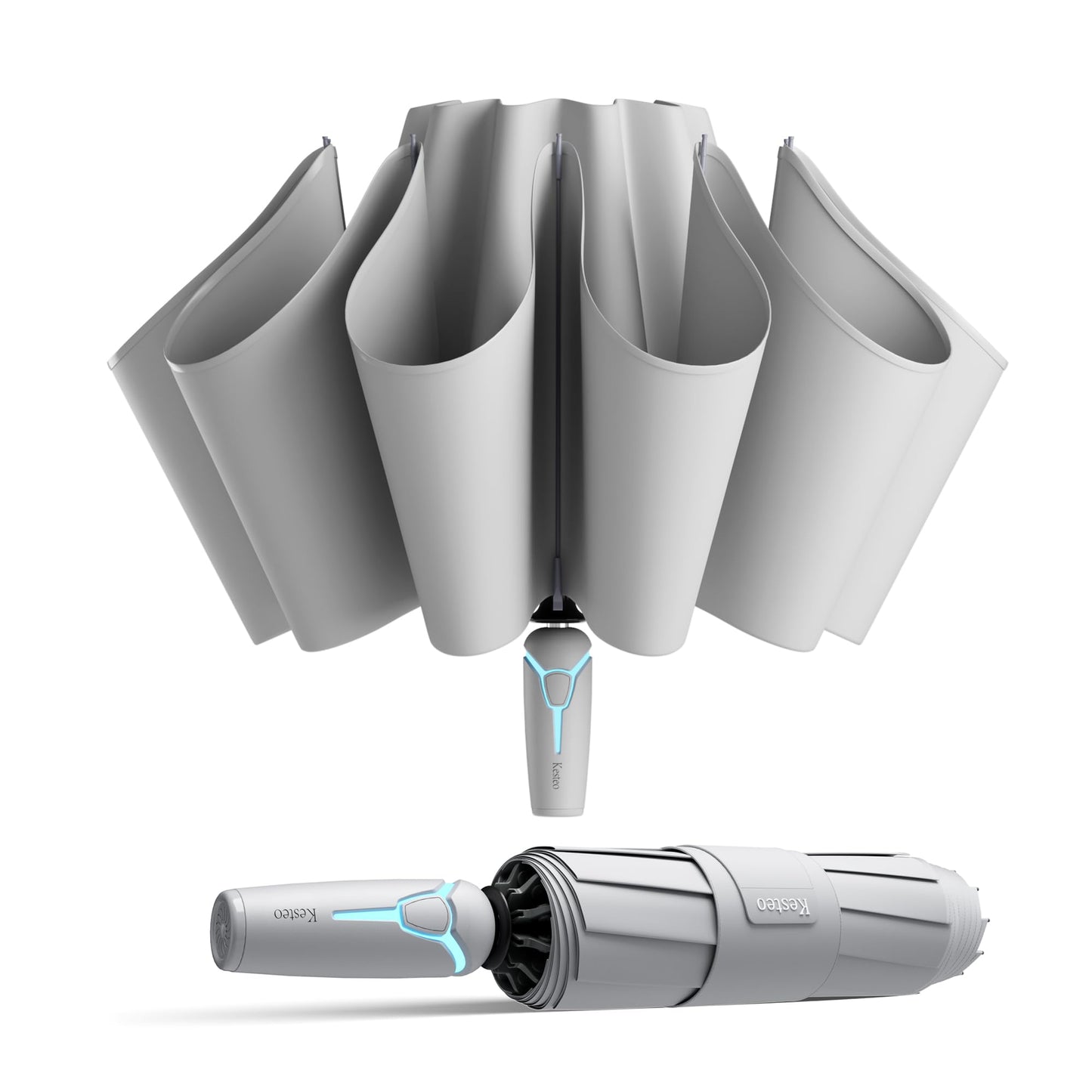 Windproof Travel Umbrella for Rain, Withstand 85MPH Winds, 52 Inch Automatic Reverse Fold Umbrellas Easy Auto Open Close, Portable Compact Umbrella Includes Cover Bag, Perfect for Travel, Car, Commute, Women Men, Backpack