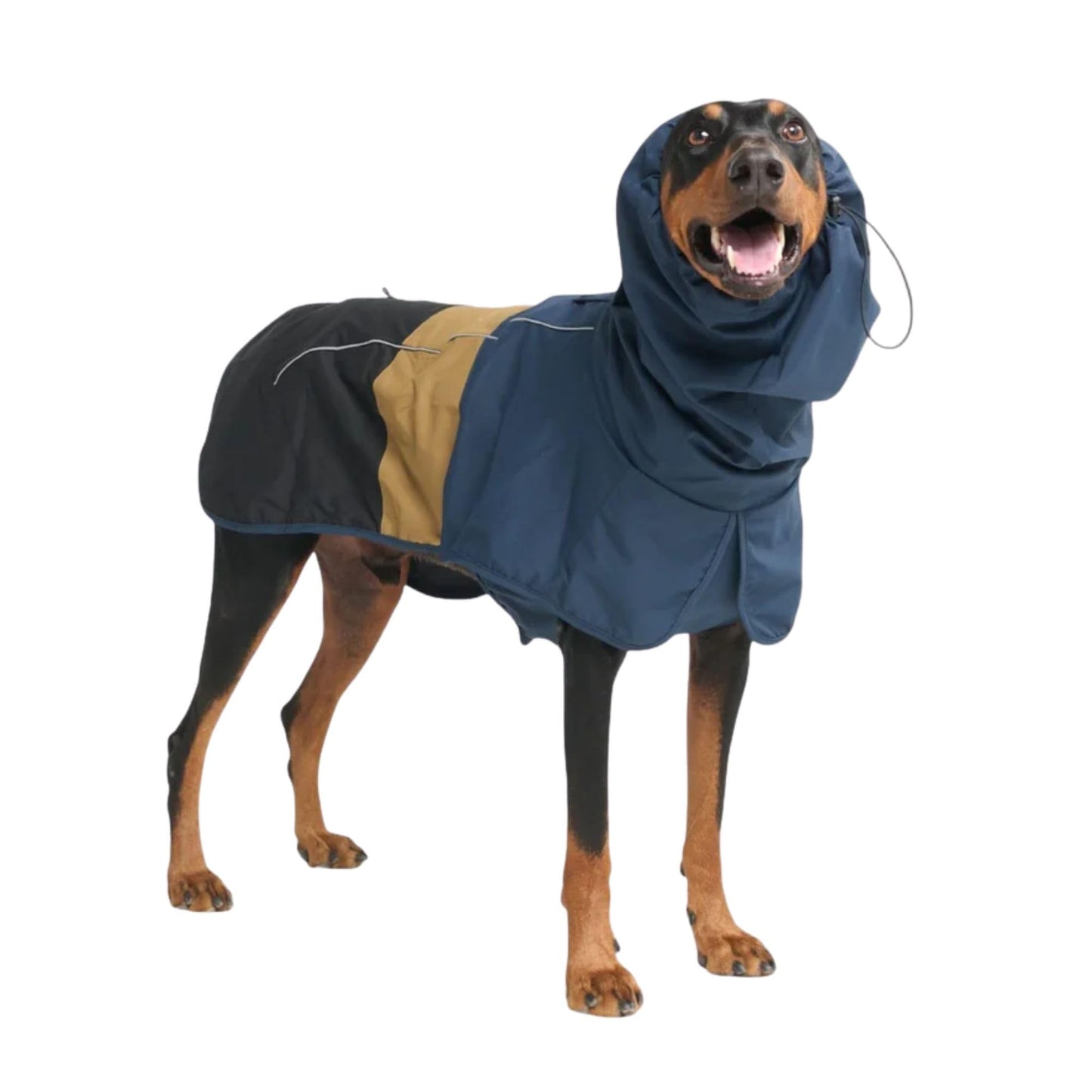 Spark Paws Dog Raincoat - Waterproof Rain Jacket w/Hood, Full Coverage | Waterproof Coat Covers Full Body incl. Belly - Reflective, Covered Harness Holes, Lightweight, Small, Medium & Large Dogs