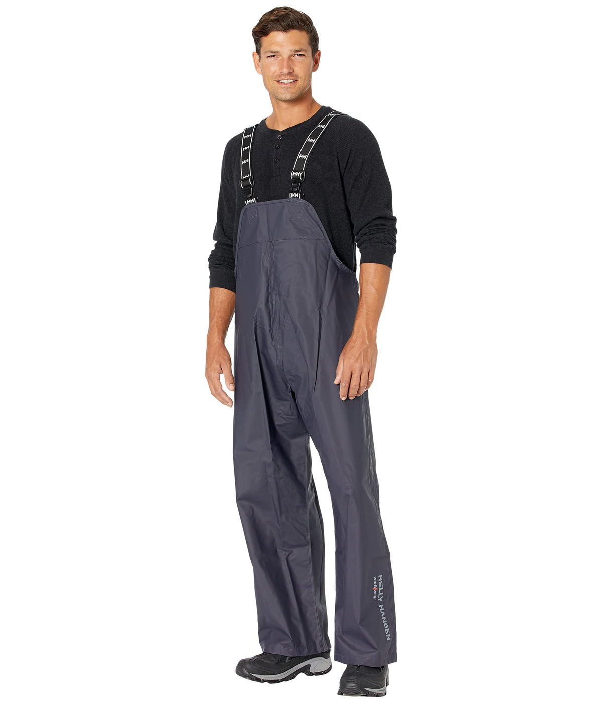 Helly Hansen Mandal Waterproof Bib Overalls for Men, Fishing Pants | Zippered Chest Pocket, Straight-Cut Legs, Elastic Suspenders, Work Bibs for Men, Heavy Duty Rain Gear, Bib Overalls Men