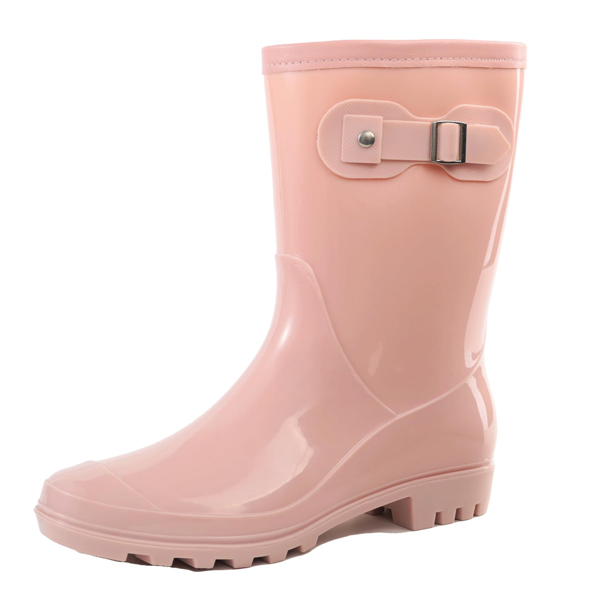 Women's Mid Calf Rain Boots Waterproof Fashion Garden Shoes Anti-slipping Rainboots For Women Comfortable Insole Light Rain Shoes