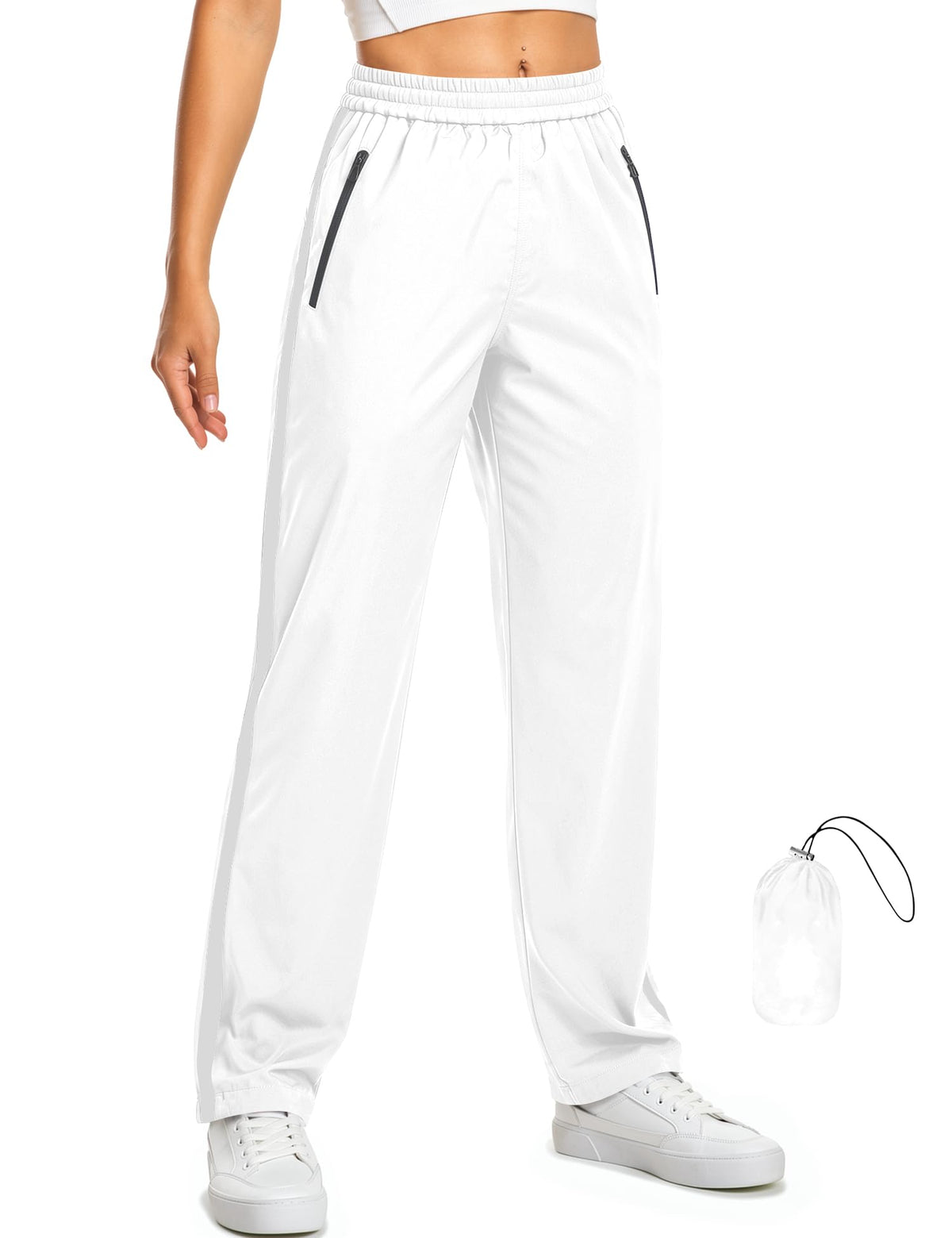 TCOT Rain Pants Lightweight Packable Hiking Pant Outdoor Waterproof Trouser | Hiking Pants, Reflective Side Stripe Rain Pants, Outdoor Waterproof Overpant, Fishing Overpants, Packable Windproof Trousers