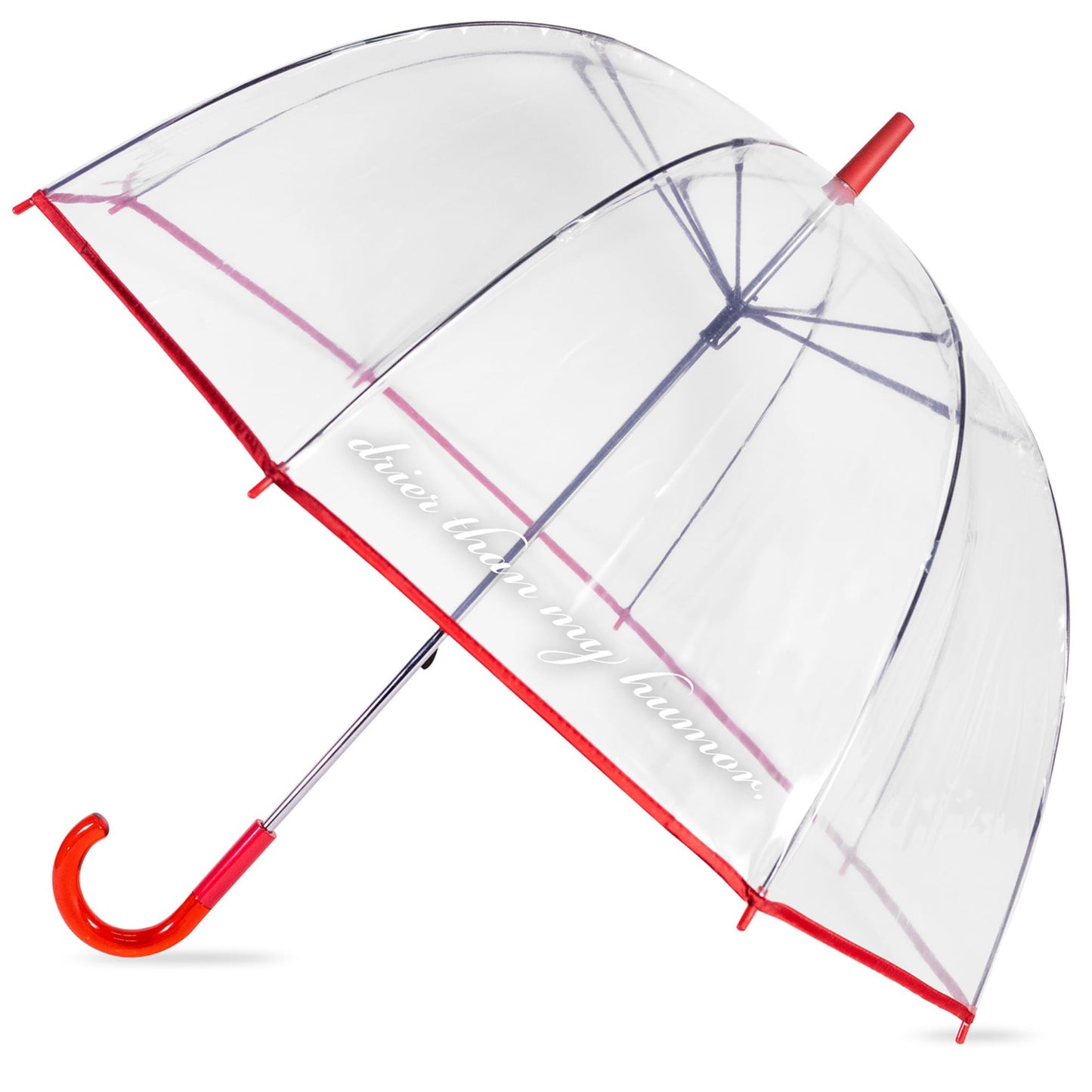 kate spade new york Clear Umbrella for Rain, Large Bubble Umbrella for Adults with Floral Design