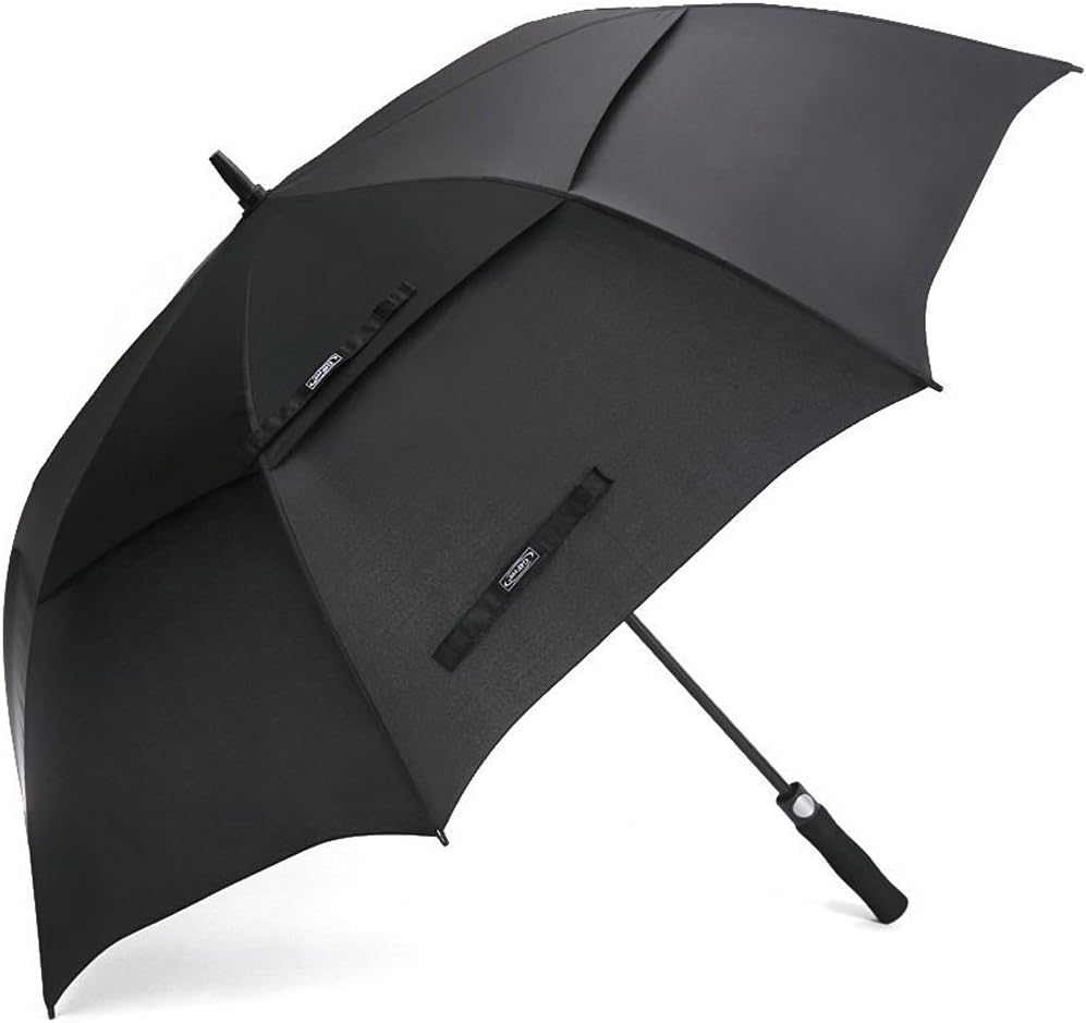 G4Free 47/54/62/68/72 Inch Golf Umbrella Windproof Auto Open Large Umbrella | Oversized Stick Umbrella, Extra Large, Vented Double Canopy, Waterproof 210T Pongee Fabric, Fiberglass Frame, EVA Foam Handle