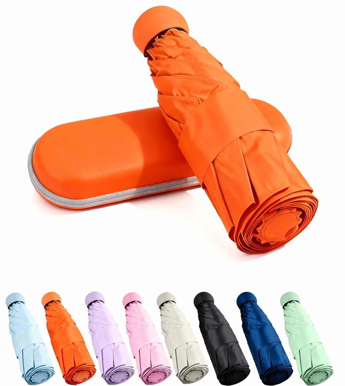 MRTLLOA Travel Essentials Mini/Compact Umbrella for Purse | Small Lightweight, UV Sun Protection, Tiny Umbrella for Men and Women