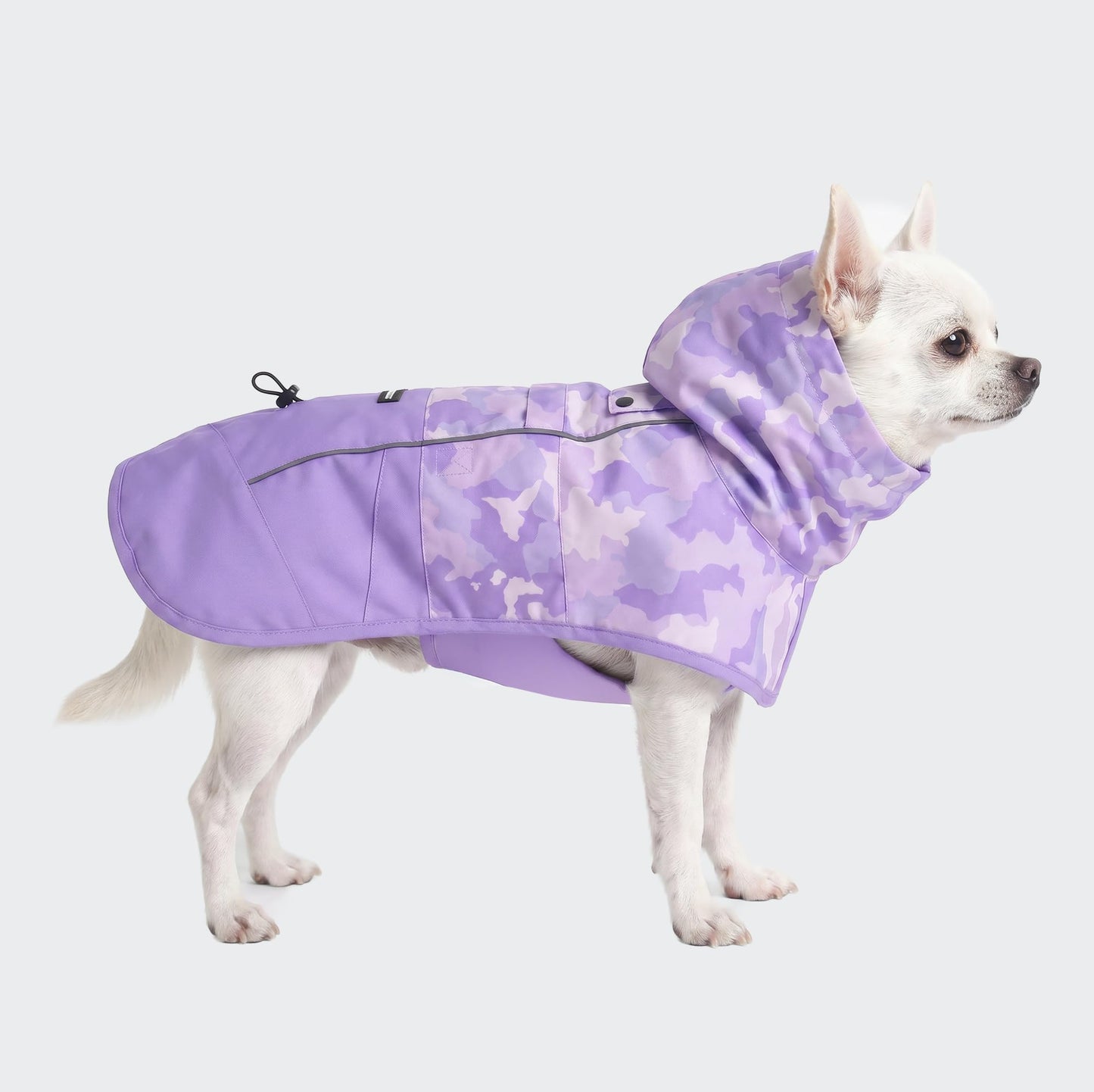 Spark Paws Dog Raincoat - Waterproof Rain Jacket w/Hood, Full Coverage | Waterproof Coat Covers Full Body incl. Belly - Reflective, Covered Harness Holes, Lightweight, Small, Medium & Large Dogs