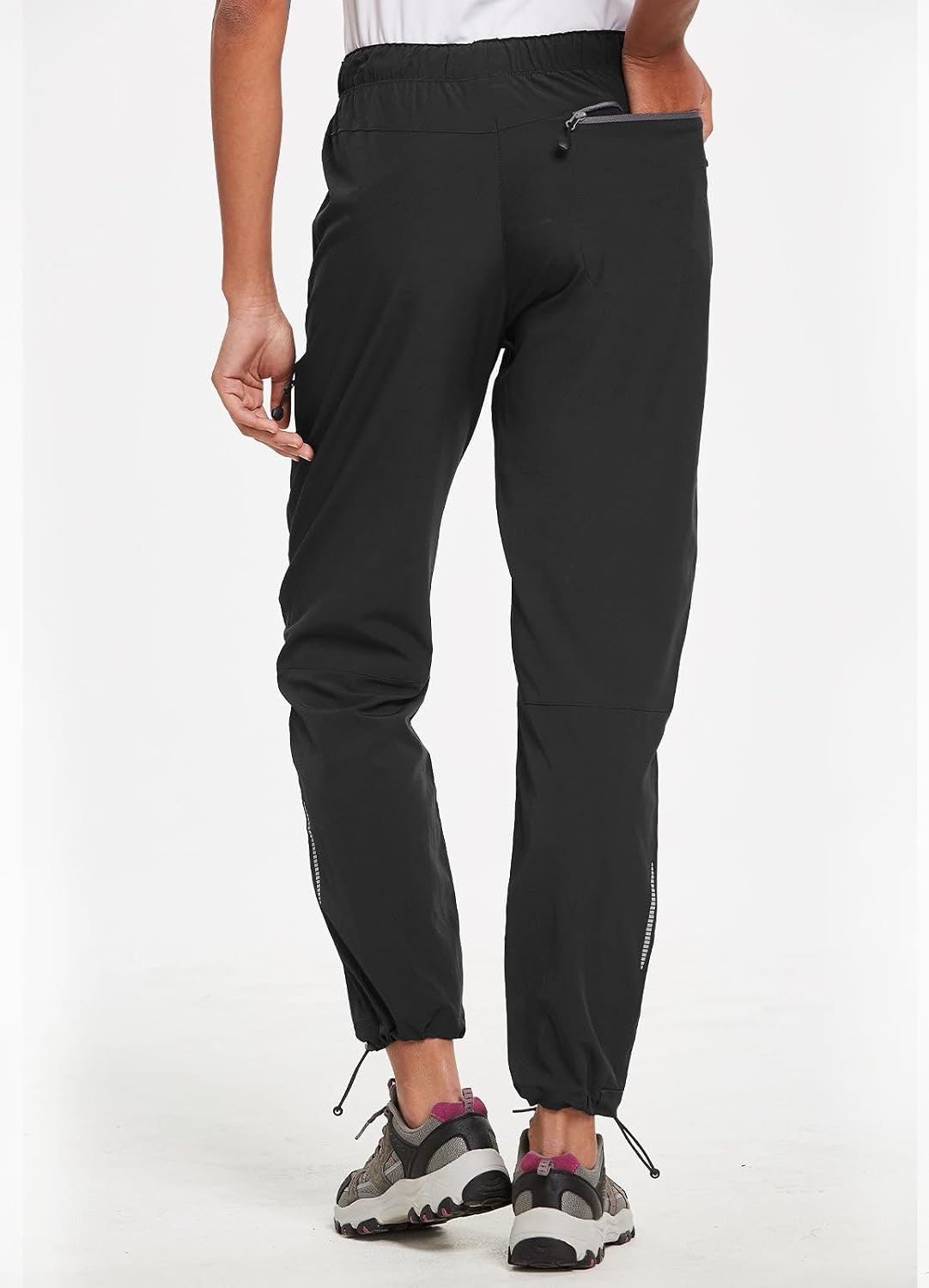 baleaf Women's Hiking Pants Quick Dry Lightweight Water Resistant Elastic Waist Cargo Pants for All Seasons | Petite/Reguar/Tall sizing,Zip Pockets, Water Resistant,breathable Cargo Pants for Travel Camping