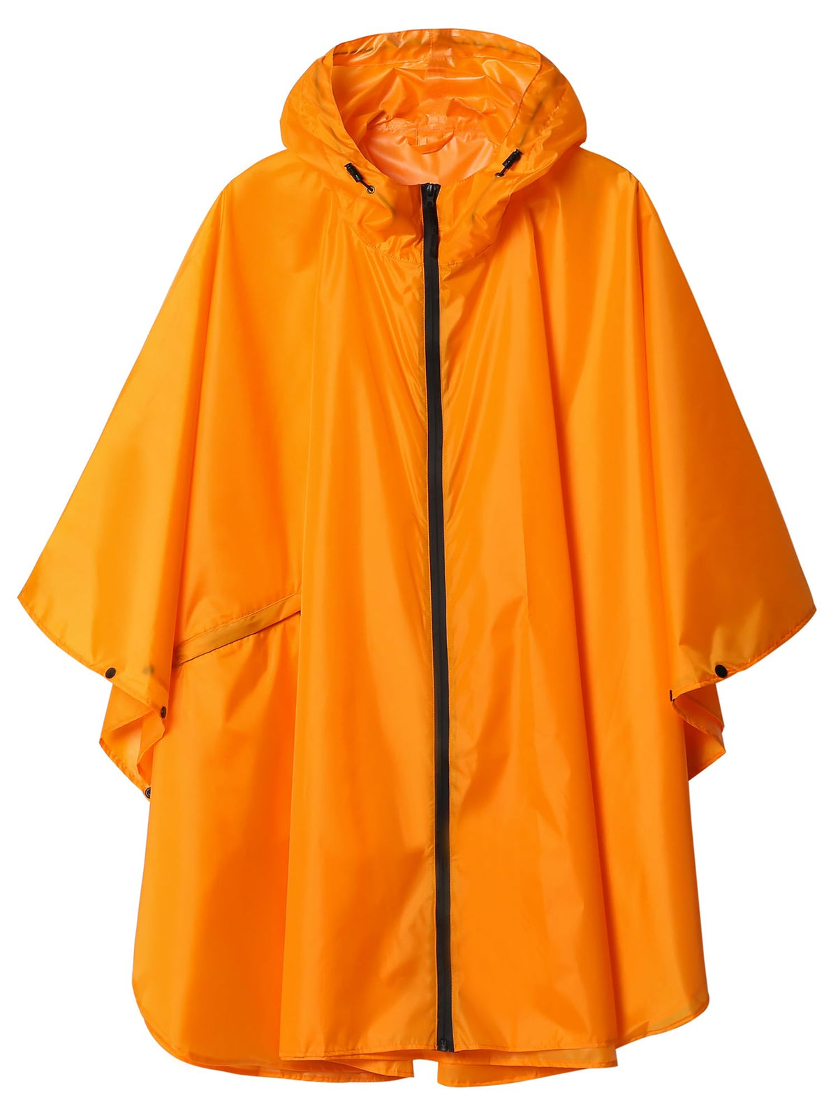 SaphiRose Adult Rain Poncho Waterproof Hooded Zipper Raincoat with Pockets | OEKO-TEX Certified 100% Polyester, Lightweight Packable Storage Pouch, Heat-Sealed Seams, Quick-Dry for Outdoor Hiking