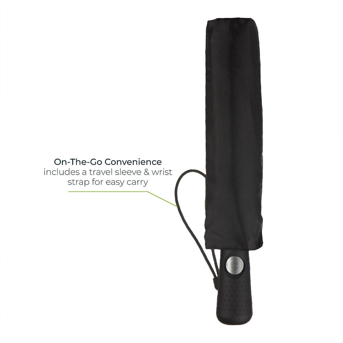 Totes Auto Open/Close Windproof Compact Large Golf Umbrella with UV and Water Repellant Protection