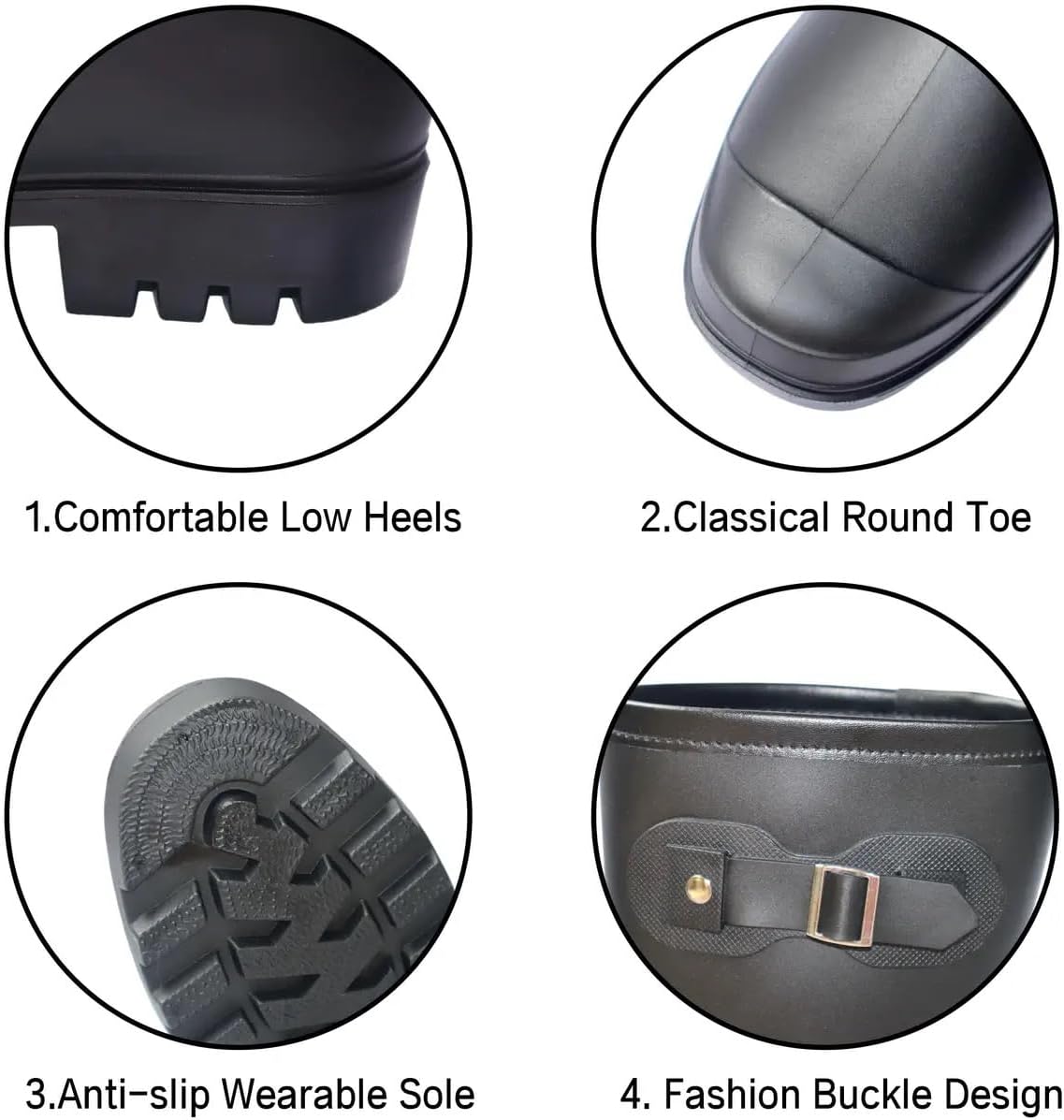 Women's Mid Calf Rain Boots Waterproof Fashion Garden Shoes Anti-slipping Rainboots For Women Comfortable Insole Light Rain Shoes