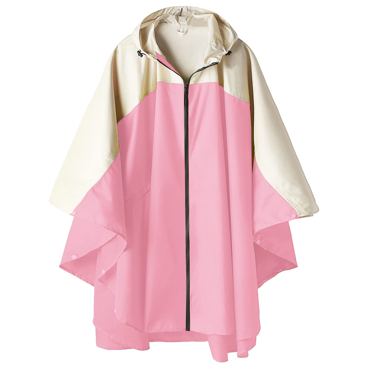 SaphiRose Adult Rain Poncho Waterproof Hooded Zipper Raincoat with Pockets | OEKO-TEX Certified 100% Polyester, Lightweight Packable Storage Pouch, Heat-Sealed Seams, Quick-Dry for Outdoor Hiking