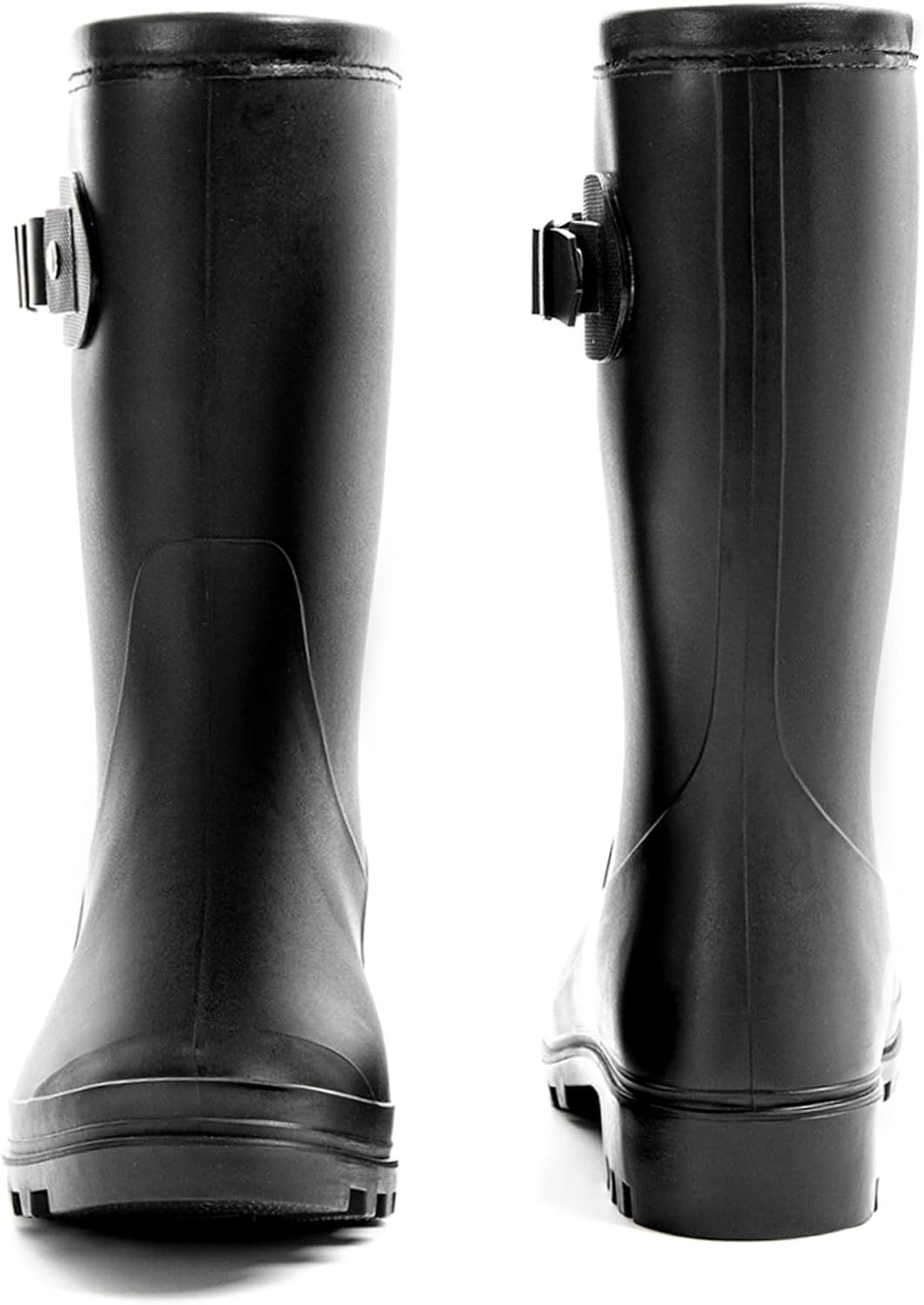Women's Mid Calf Rain Boots Waterproof Fashion Garden Shoes Anti-slipping Rainboots For Women Comfortable Insole Light Rain Shoes