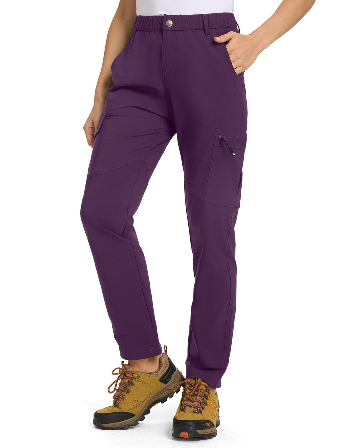 TBMPOY Women's Hiking Cargo Pants Lightweight Water Resistant Quick Dry Fishing Camping Travel Work Pant with 6 Pockets