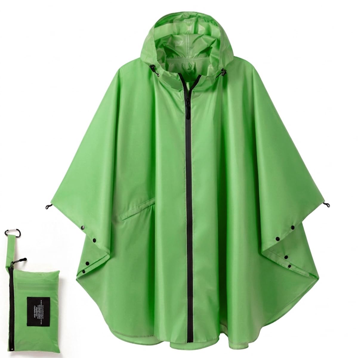 Fashion Hooded Rain Poncho Waterproof Raincoat Jacket with pocket for Women/Men/Adult