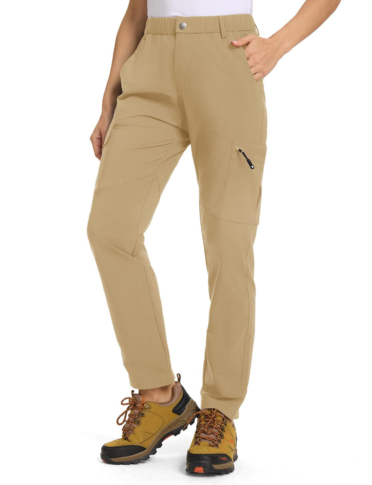 TBMPOY Women's Hiking Cargo Pants Lightweight Water Resistant Quick Dry Fishing Camping Travel Work Pant with 6 Pockets