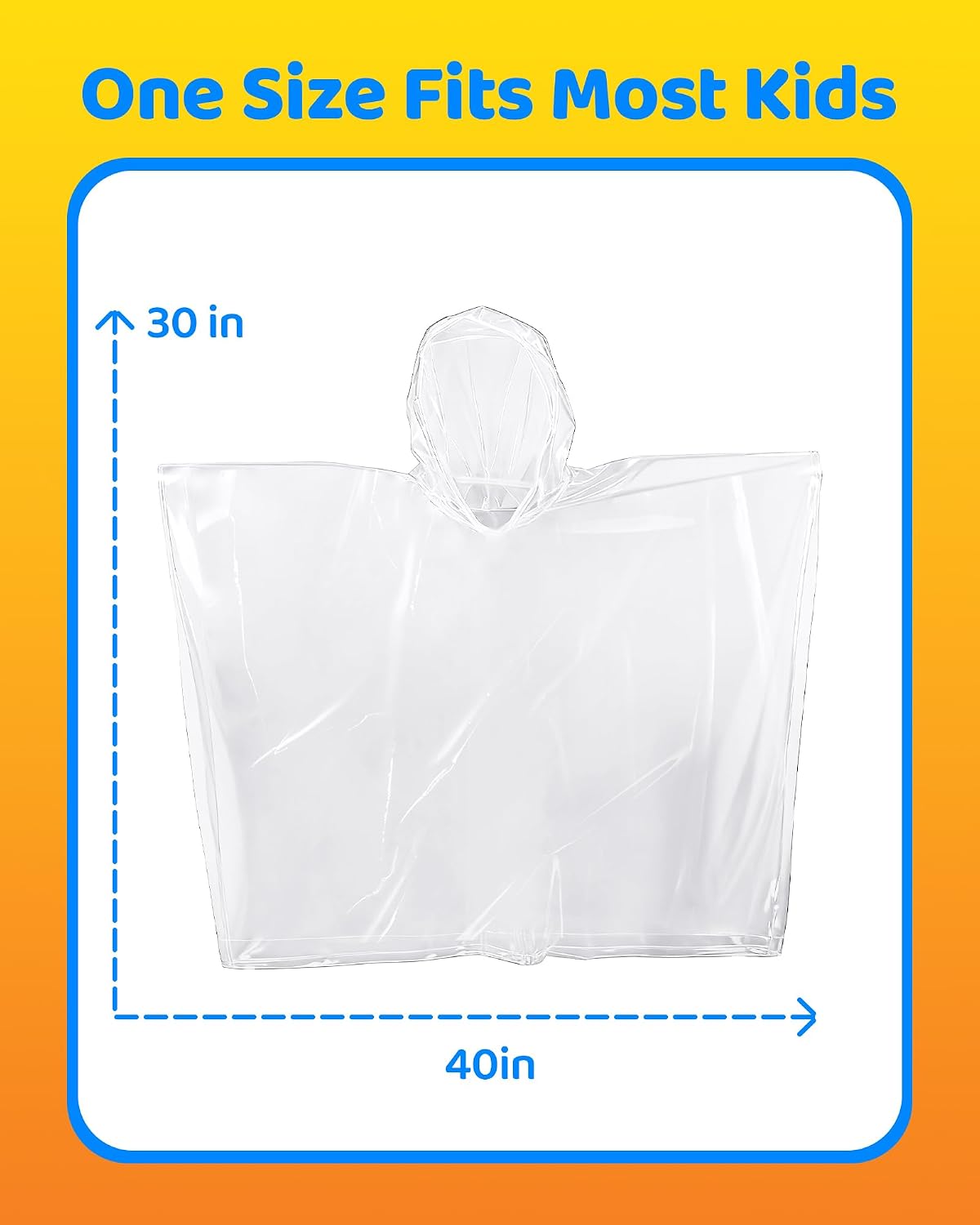 Hitituto Rain Ponchos Family Pack Kids– 6/12/24 Pack Disposable Poncho with Hood, Clear & Assorted Colors, Home Survival Kits