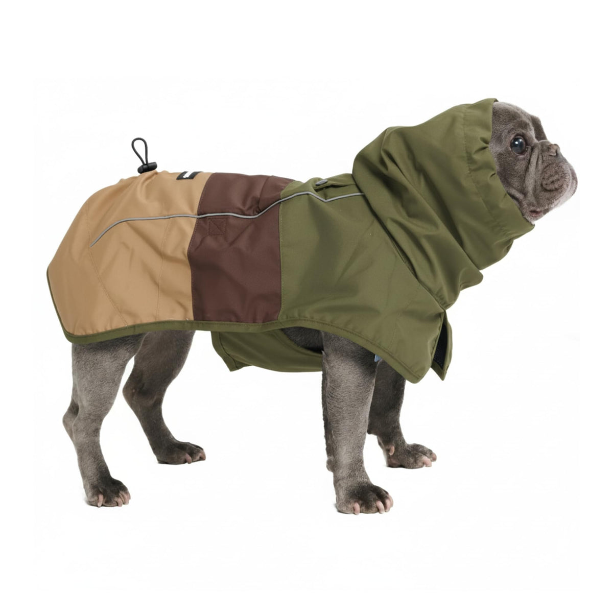 Spark Paws Dog Raincoat - Waterproof Rain Jacket w/Hood, Full Coverage | Waterproof Coat Covers Full Body incl. Belly - Reflective, Covered Harness Holes, Lightweight, Small, Medium & Large Dogs