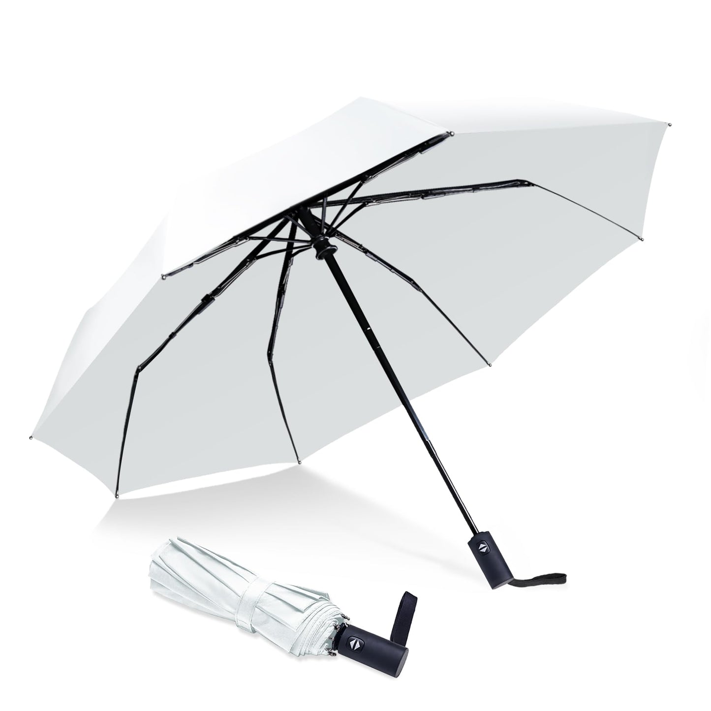 NPCQUN Travel Essentials Umbrella Windproof Compact Collapsible Light, Automatic, Strong and Portable, Wind Resistant Folding Small Umbrella for Rain
