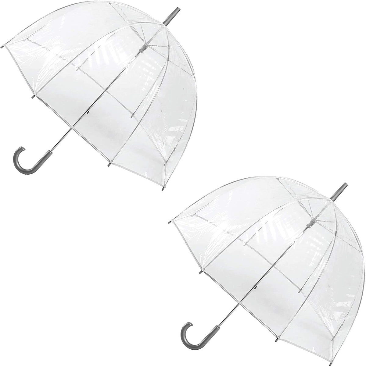 Totes Adult Bubble Umbrella with Dome Canopy and Lightweight Wind and Rain Protection