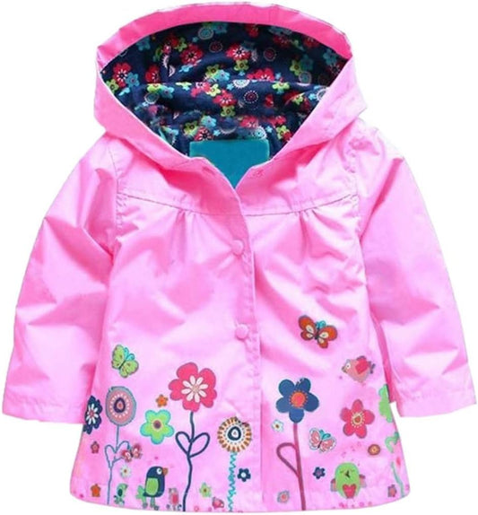 Arshiner Toddler Girls Waterproof Hooded Coat Jacket Outwear Raincoat