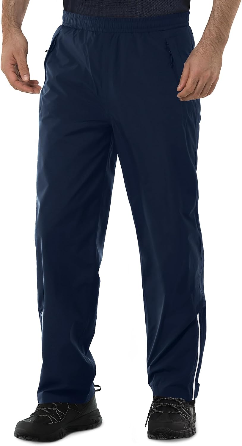 33,000ft Men's Rain Pants Waterproof Lightweight Outdoor Rain Over Pants