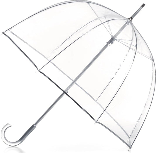 Totes Adult Bubble Umbrella with Dome Canopy and Lightweight Wind and Rain Protection