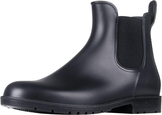 Asgard Women's Ankle Rain Boots Waterproof Chelsea Boots | Stylish Matte Finish, Easy On&Off, Non Slip, Ideal for Rainy Commute