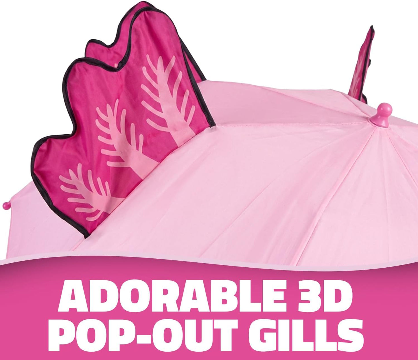 Pink Axolotl Umbrella - 28" (1 Pc) - Perfect for Carnival Prizes & Crane Item