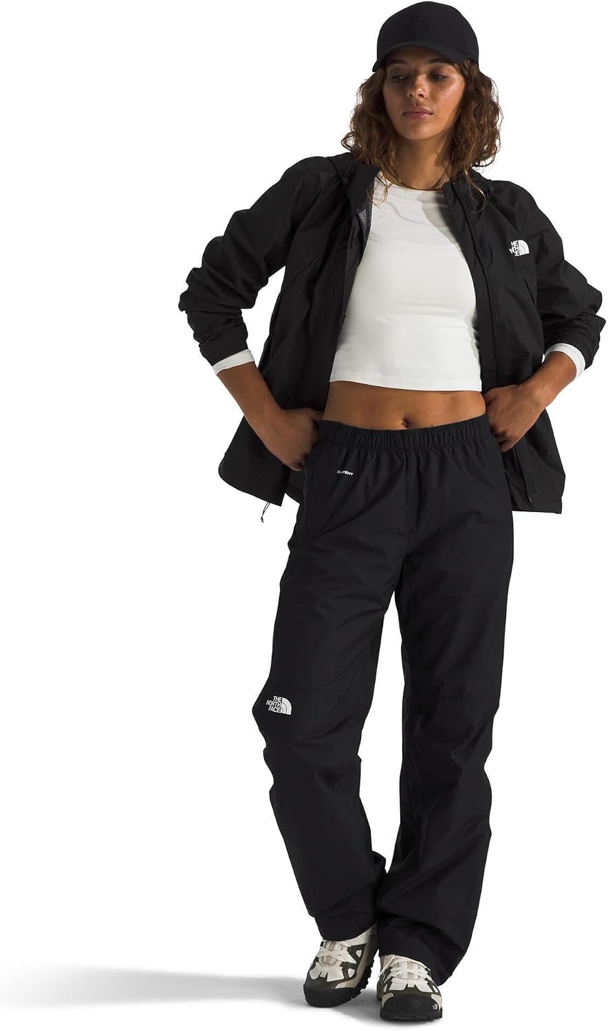 THE NORTH FACE Women's Antora Rain Pant | Waterproof & Breathable With Elastic Waistband, Adjustable Internal Drawcord
