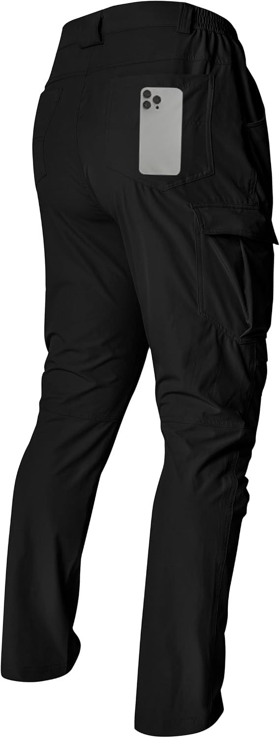 Mens Work Pants Hiking Cargo Waterproof Breathable Lightweight Stretch Quick Dry Outdoor Summer Pants