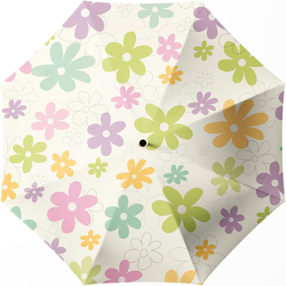 Folding Umbrella, Automatic Small Compact, Sun & Rain | Portable & Lightweight, 8 Ribs, Windproof, UV Protection, for Travel, Outdoor, Commute & Women