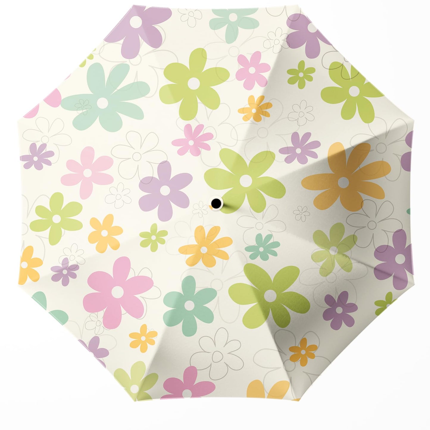 Folding Umbrella, Automatic Small Compact, Sun & Rain | Portable & Lightweight, 8 Ribs, Windproof, UV Protection, for Travel, Outdoor, Commute & Women