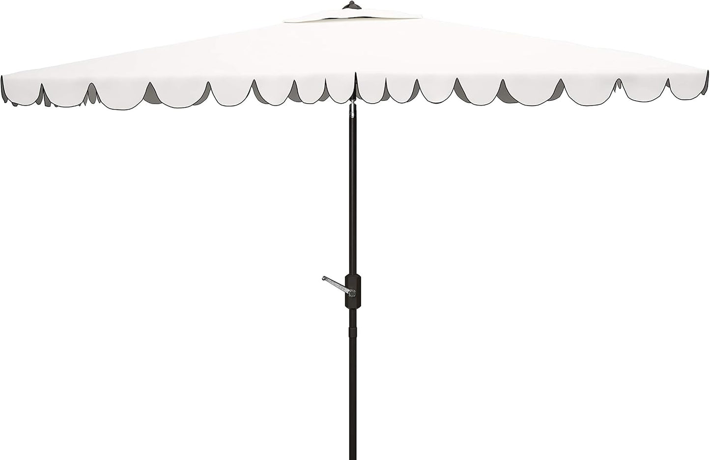 SAFAVIEH Outdoor Collection Venice Grey 7 x 10 Ft Rectangular Auto Tilt UV Protected Umbrella