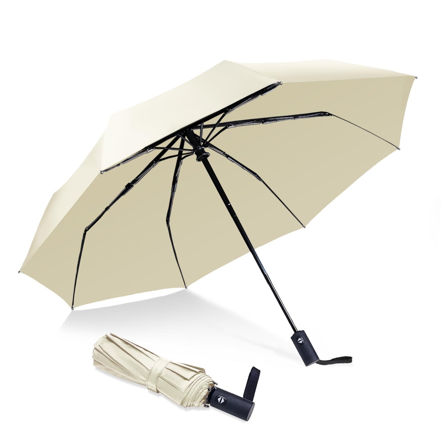 NPCQUN Travel Essentials Umbrella Windproof Compact Collapsible Light, Automatic, Strong and Portable, Wind Resistant Folding Small Umbrella for Rain
