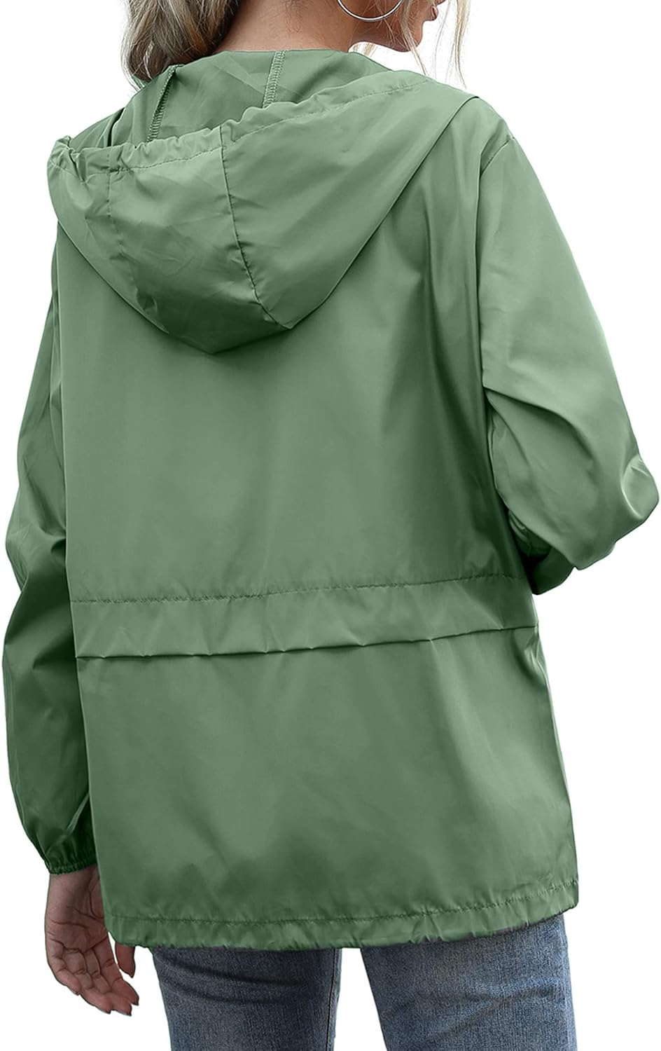 Women's Raincoats Lightweight Waterproof Rain Jackets | Packable Windbreaker Hooded with Pockets for Travel Outdoor