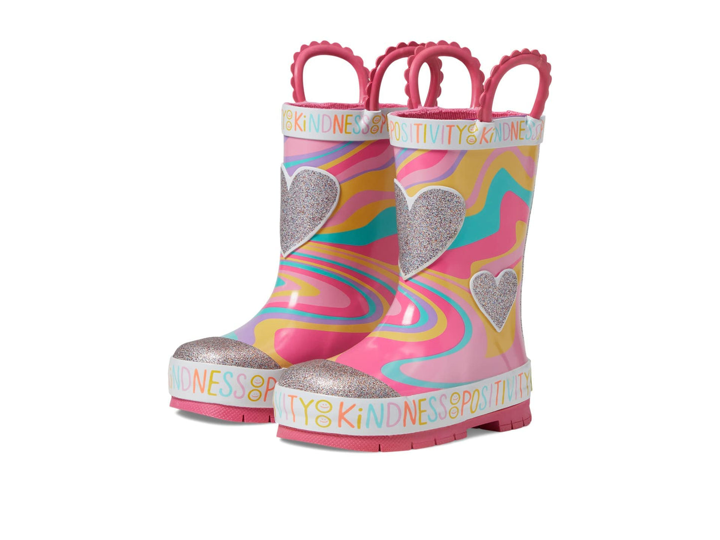 Western Chief Boys Waterproof Printed Rain Boot with Easy Pull On Handles