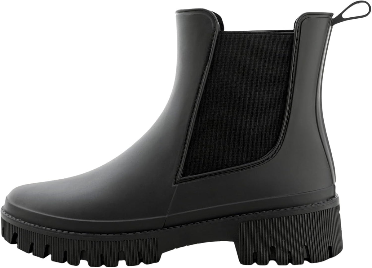 Women's Short Rain Boots Waterproof Chelsea Rain Boots For Ladies