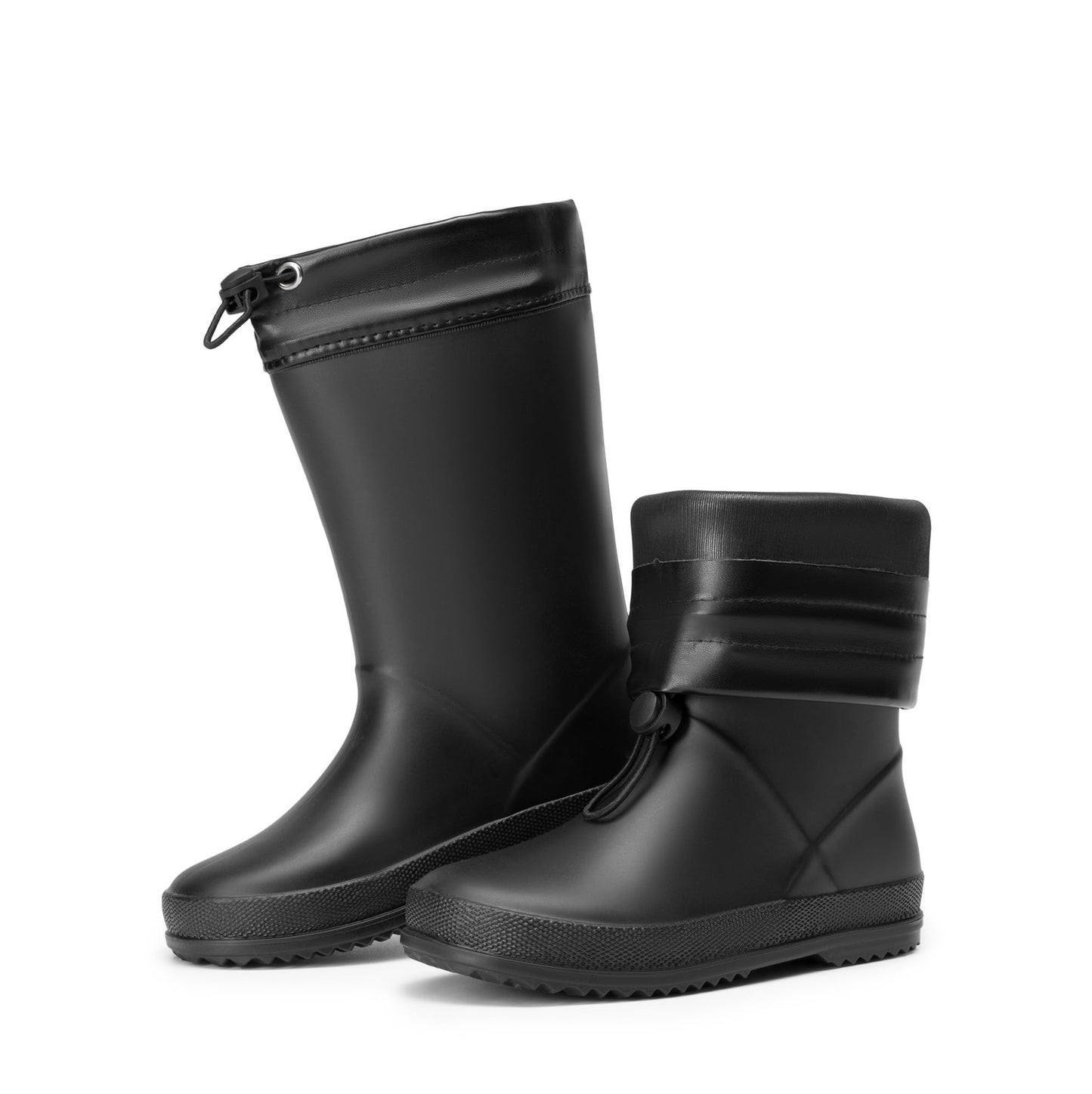 DREAM PAIRS Kids Waterproof Fleece Lined Rain Boots | Lightweight,Non-Slip Outsole,Easy-On,Outdoor Rainy Play,Unisex Boys Girls Toddler