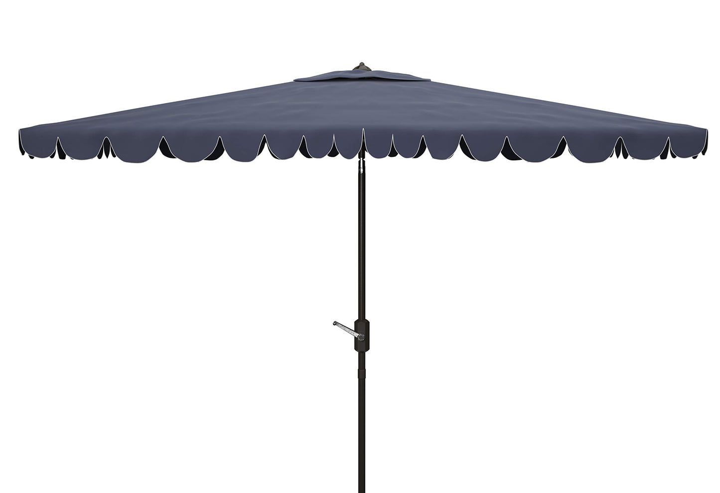 SAFAVIEH Outdoor Collection Venice Grey 7 x 10 Ft Rectangular Auto Tilt UV Protected Umbrella