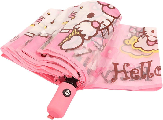 NBHUZEHUA Cute Clear Umbrella for Women Kids Girls Outdoor Travel Umbrella Compact for Rain Small Portable Folding Umbrellas