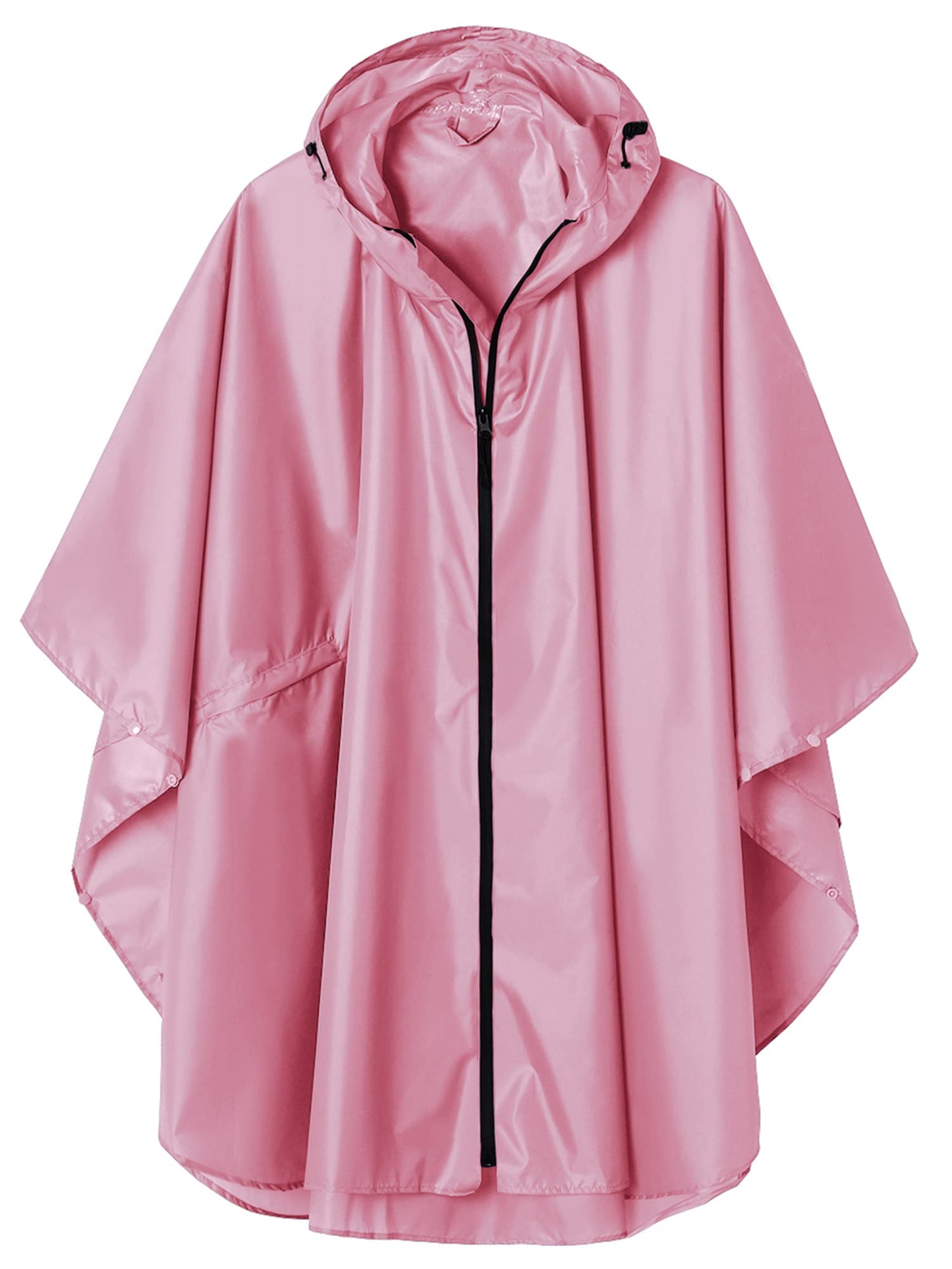 SaphiRose Adult Rain Poncho Waterproof Hooded Zipper Raincoat with Pockets | OEKO-TEX Certified 100% Polyester, Lightweight Packable Storage Pouch, Heat-Sealed Seams, Quick-Dry for Outdoor Hiking