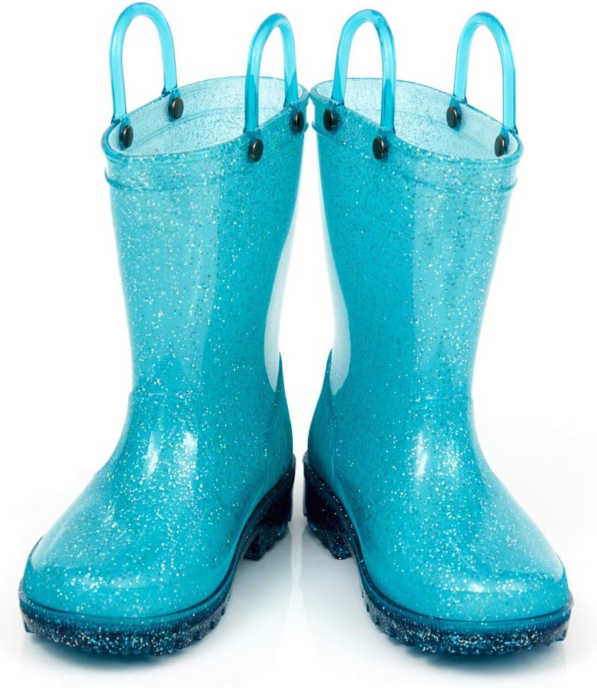 HugRain Light Up Rain Boots for Little Kids