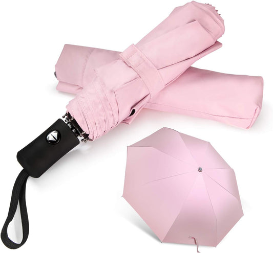 Shinok Travel Umbrella Compact Folding Sun Umbrellas Lighweight Auto Open Close for Women Parasol