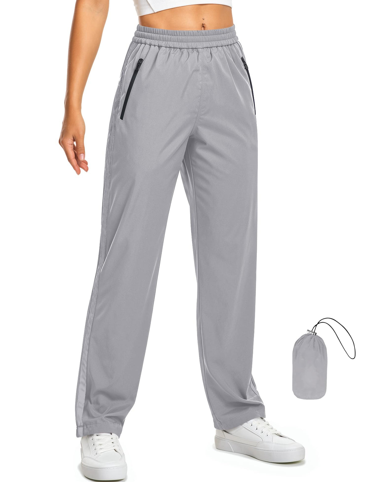 TCOT Rain Pants Lightweight Packable Hiking Pant Outdoor Waterproof Trouser | Hiking Pants, Reflective Side Stripe Rain Pants, Outdoor Waterproof Overpant, Fishing Overpants, Packable Windproof Trousers