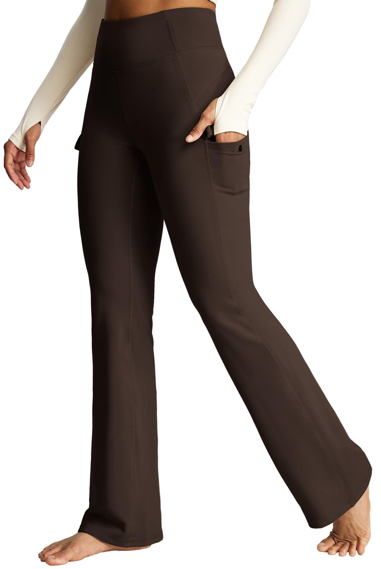 Cargo Pants Women Fleece Lined Leggings Waterproof Hiking Pants Women Thermal Pants Warm Wide Leg Sweatpants Winter