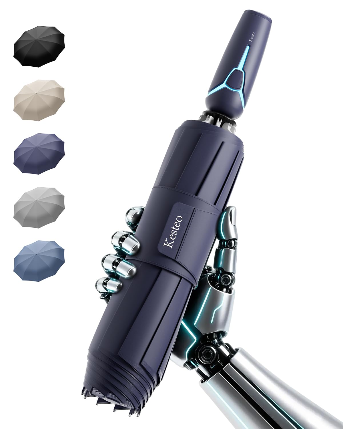 Windproof Travel Umbrella for Rain, Withstand 85MPH Winds, 52 Inch Automatic Reverse Fold Umbrellas Easy Auto Open Close, Portable Compact Umbrella Includes Cover Bag, Perfect for Travel, Car, Commute, Women Men, Backpack